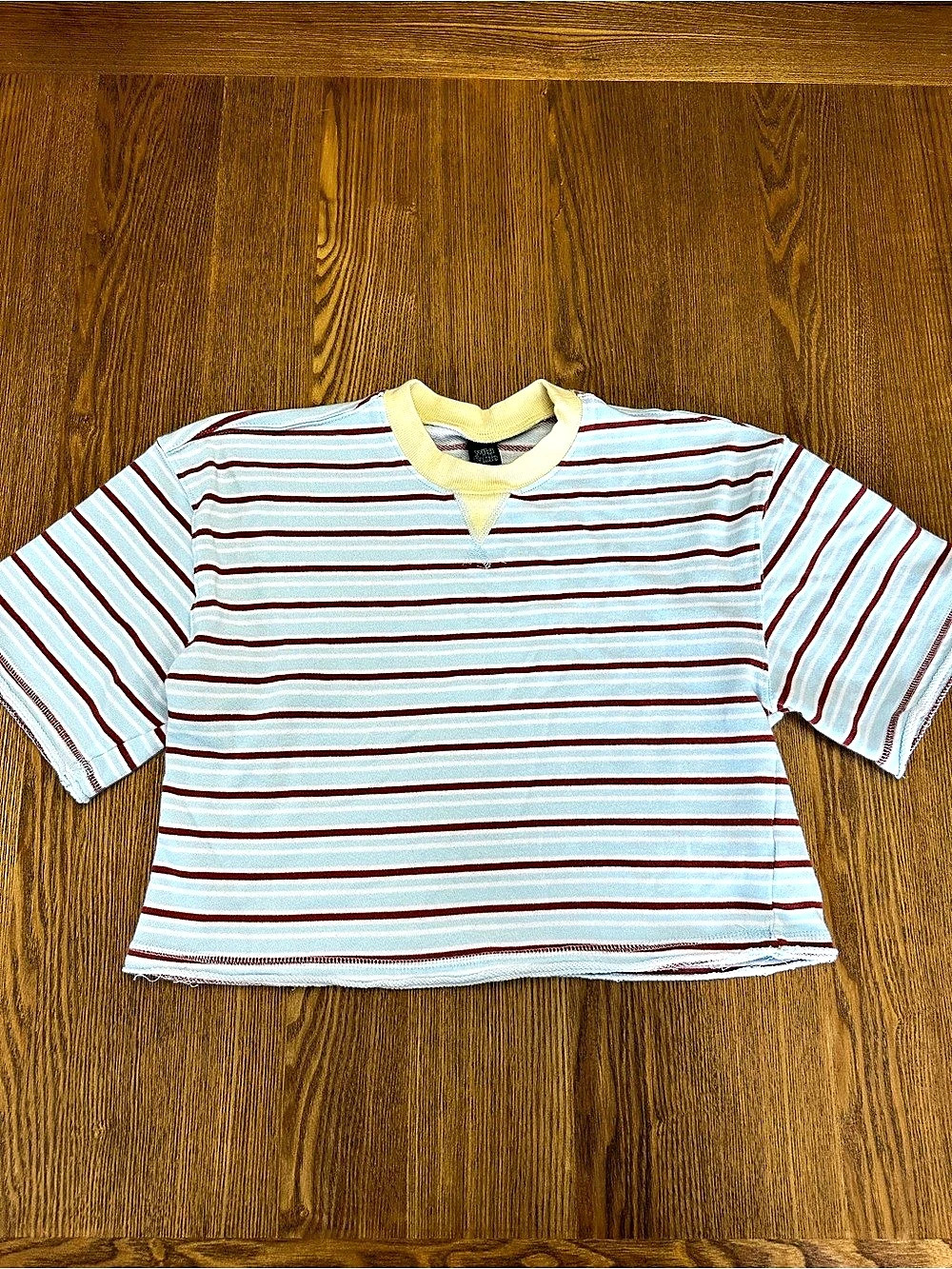 Wild Fable Striped Short Sleeve Tee - Boxy Cropped Style - Size XS